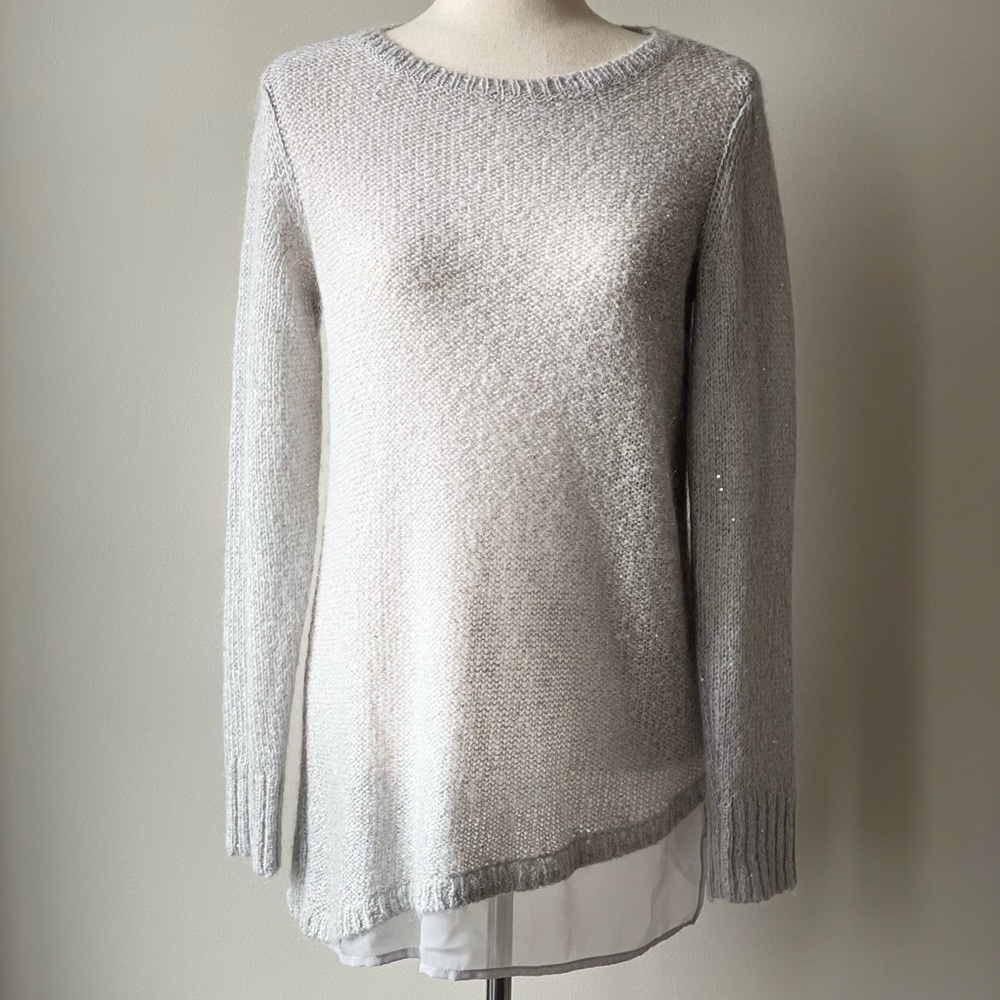 The Limited | Sequin Sweater | Light Gray | Medium